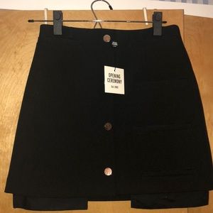 OPENING CEREMONY brand new black button miniskirt